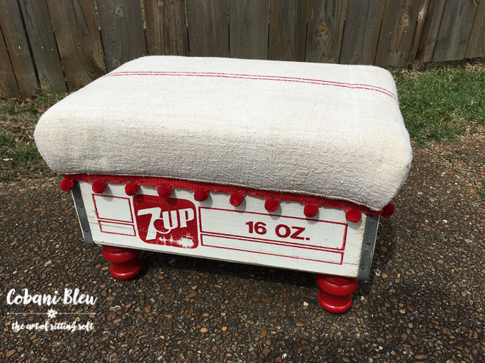 Upcycled 7-Up Stool