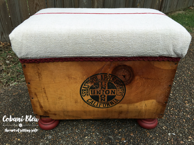 Upcycled Apple Crate Stool