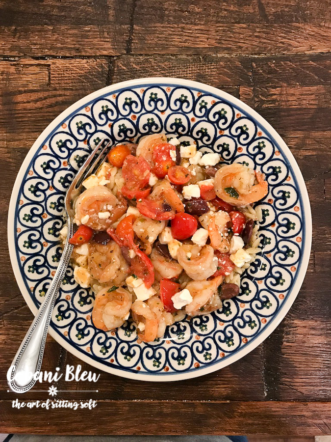 Greek-Style Shrimp Saute with Feta